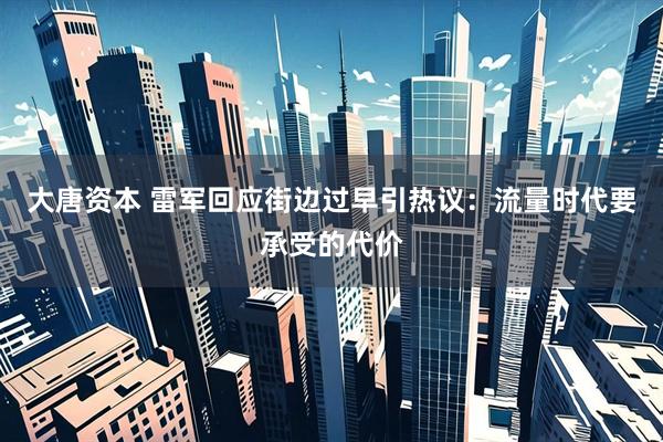 大唐资本 雷军回应街边过早引热议：流量时代要承受的代价