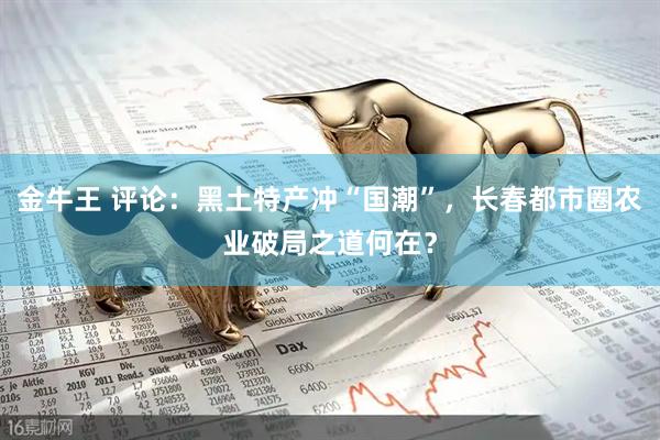 金牛王 评论：黑土特产冲“国潮”，长春都市圈农业破局之道何在？